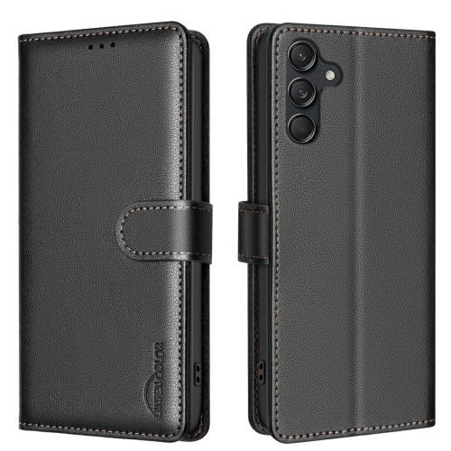 

For Samsung Galaxy A56 5G Litchi Texture RFID Anti-theft Leather Phone Case(Black)