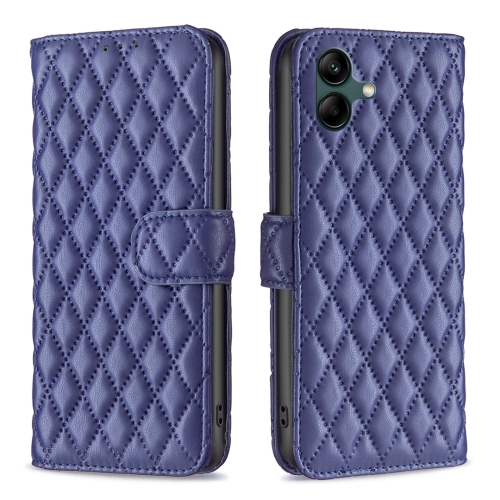 

For Samsung Galaxy A06 Diamond Lattice Wallet Flip Leather Phone Case(Blue)