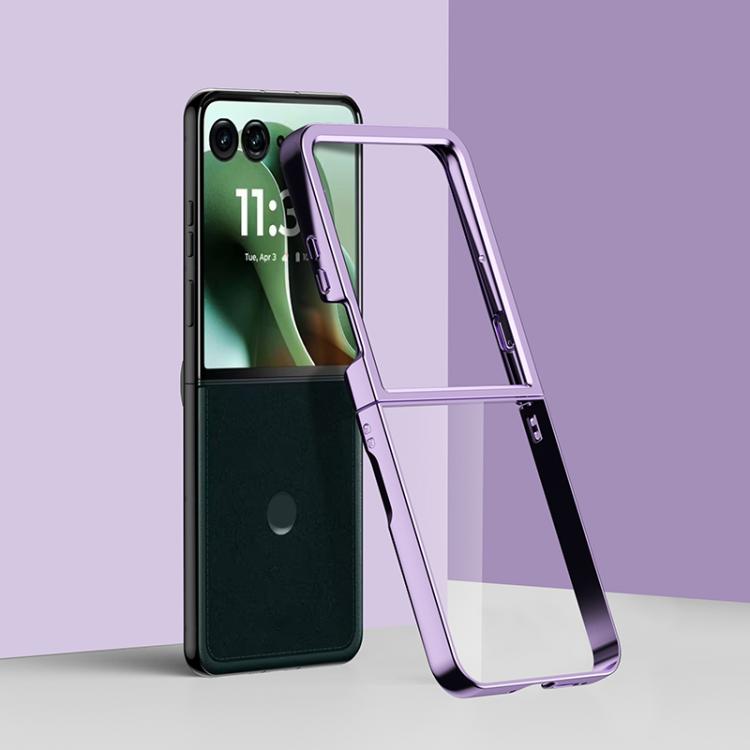 

For Motorola Razr 60 Ultra 6D Electroplating PC Shockproof Phone Case(Purple)