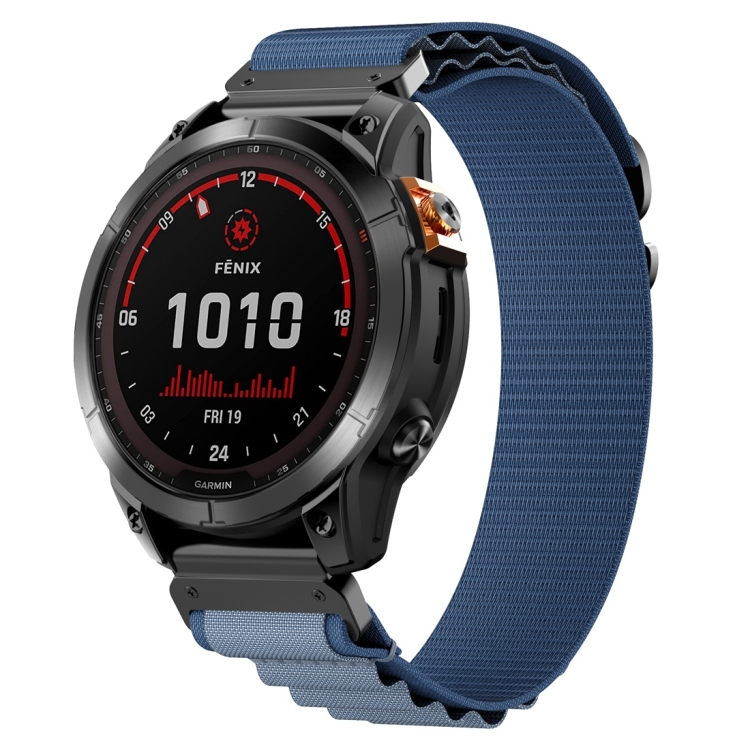 

For Garmin 26mm Loop Nylon Watch Band(Blue)