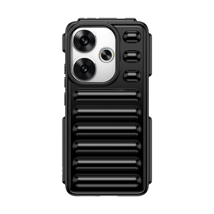 

For Redmi Turbo 3 Capsule Series Candy Color TPU Phone Case(Black)