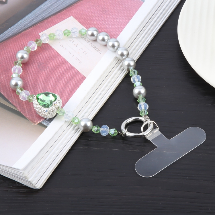 

Mobile Phone Anti-lost Big Love Short Bead Chain(Green)