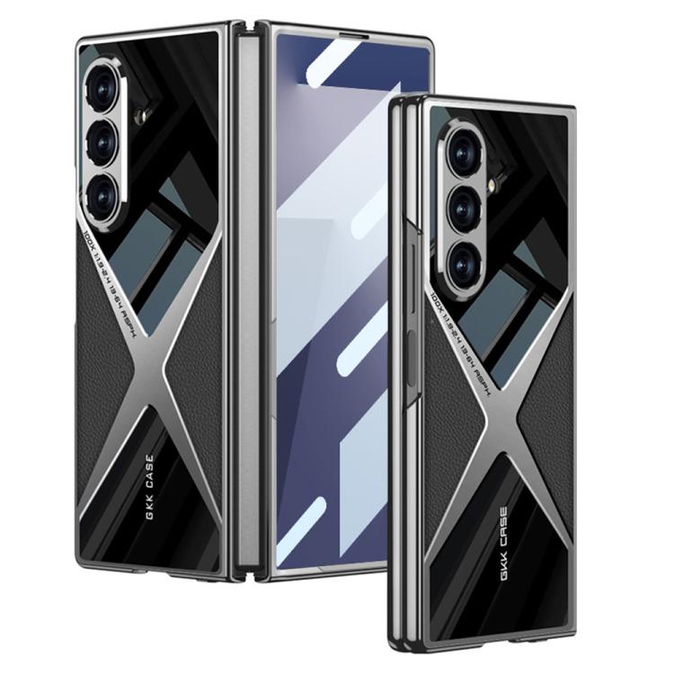 

For Samsung Galaxy Z Fold7 5G GKK Integrated Leather Electroplating Supersonic Speed Shockproof Phone Case(Black)