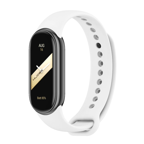 

For Xiaomi Smart Band 9 / 8 MIJOBS Metal Buckle Solid Color Silicone Watch Band(White)