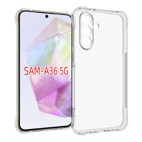 For Samsung Galaxy A36 5G Shockproof Non-slip Thickening TPU Phone Case(Transparent)