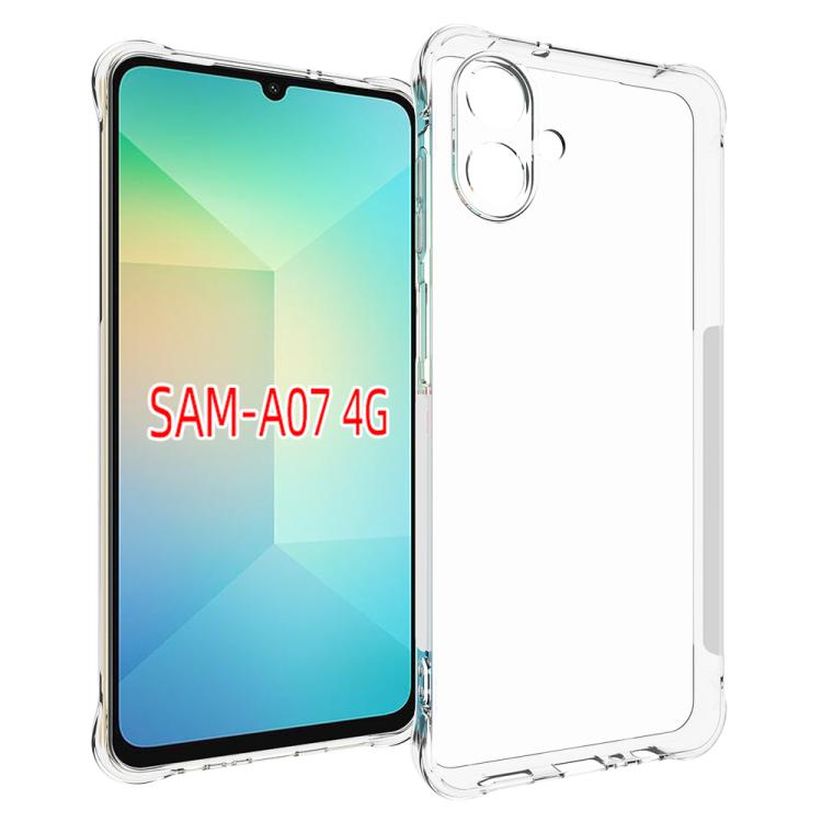 

For Samsung Galaxy A07 4G Shockproof Non-slip Thickening TPU Phone Case(Transparent)