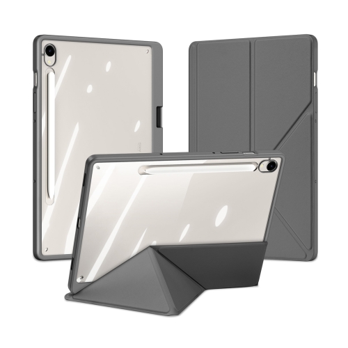 

For Samsung Galaxy Tab S9 / S9 FE DUX DUCIS Magi Series Smart Leather Tablet Case(Grey)