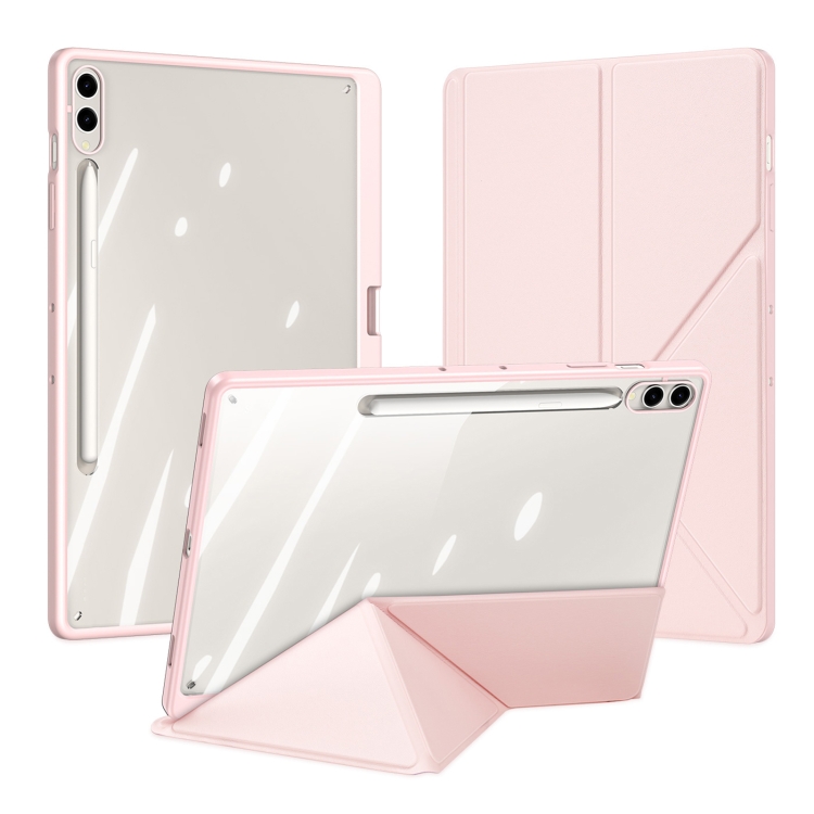 

For Samsung Galaxy Tab S10+ DUX DUCIS Magi Series Smart Leather Tablet Case(Pink)
