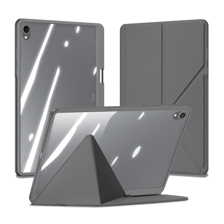 

For Samsung Galaxy Tab S11 DUX DUCIS Magi Series Smart Leather Tablet Case(Grey)