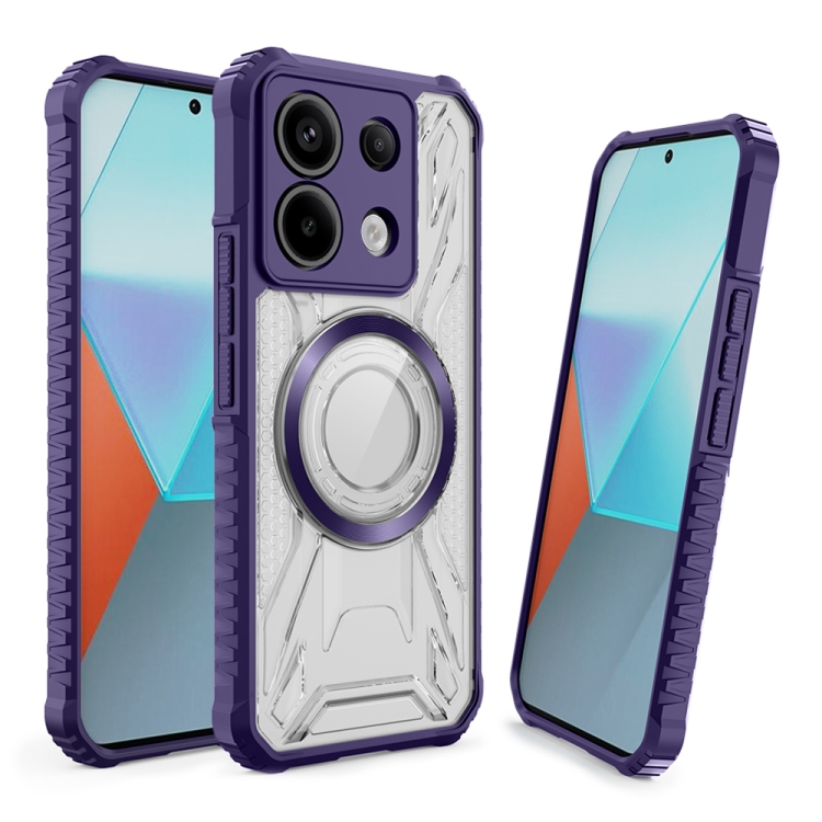 

For Redmi Note 13 Pro 4G CD Texture Magsafe Phone Case(Dark Purple)