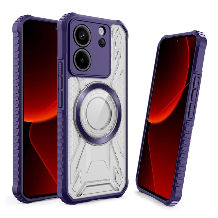 

For Xiaomi 13T Pro / 13T CD Texture Magsafe Phone Case(Dark Purple)