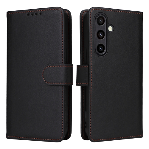 

For Samsung Galaxy S24 FE 5G BETOPNICE BN-005 2 in 1 Detachable Imitate Genuine Leather Phone Case(Black)