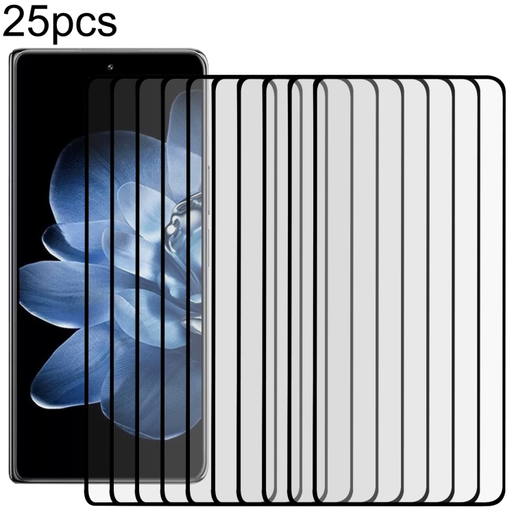 

For Xiaomi Mix Fold 4 25pcs Full Glue Full Cover Screen Protector Tempered Glass Film(Black)