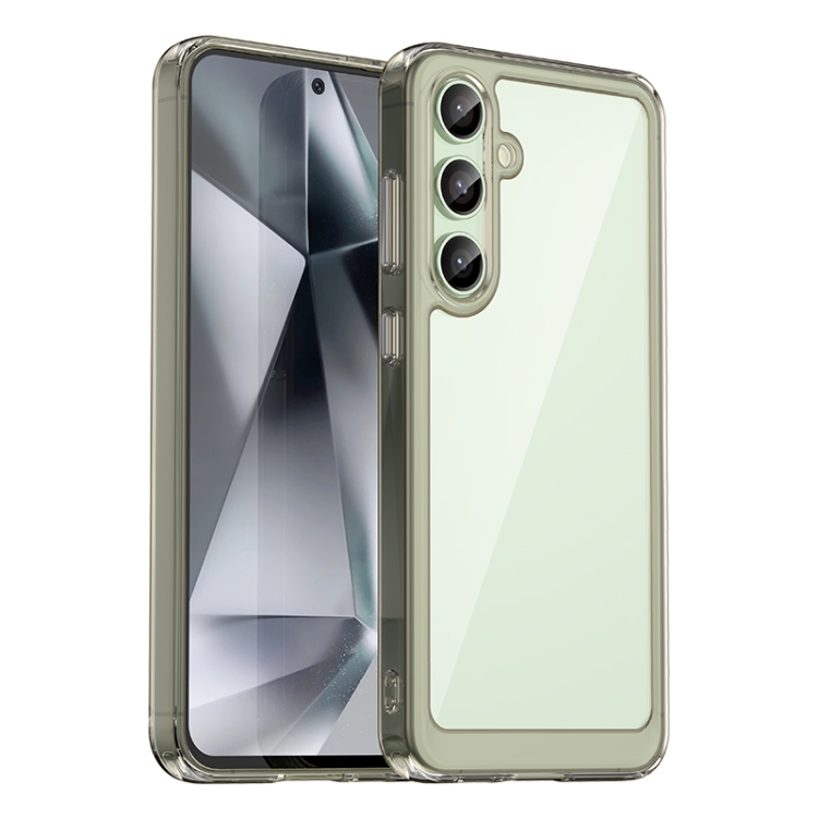 

For Samsung Galaxy S24 FE 5G Colorful Series Acrylic Hybrid TPU Phone Case(Transparent Grey)