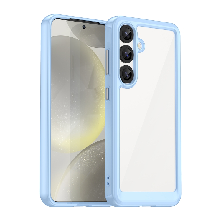 

For Samsung Galaxy S25 5G Colorful Series Acrylic Hybrid TPU Phone Case(Blue)