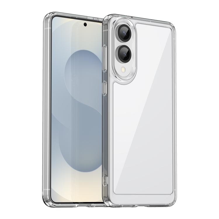 

For Samsung Galaxy S25 Edge 5G Colorful Series Acrylic Hybrid TPU Phone Case(Transparent)