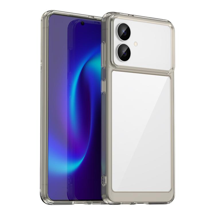 

For Samsung Galaxy S26 Edge 5G Colorful Series Acrylic Hybrid TPU Phone Case(Transparent Grey)