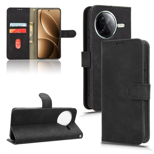 

For Redmi K80 Pro Skin Feel Magnetic Flip Leather Phone Case(Black)