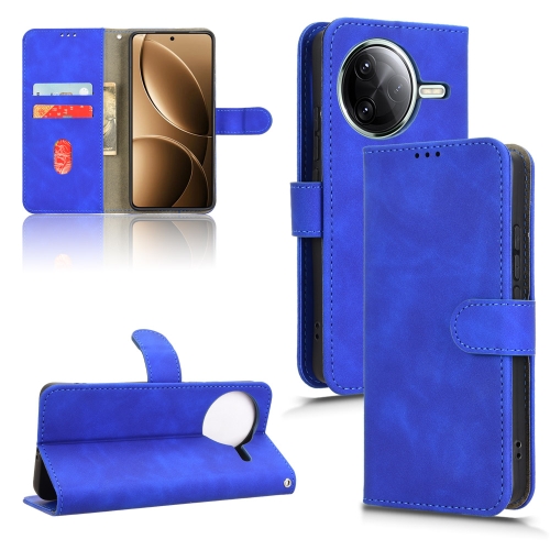 

For Redmi K80 Pro Skin Feel Magnetic Flip Leather Phone Case(Blue)