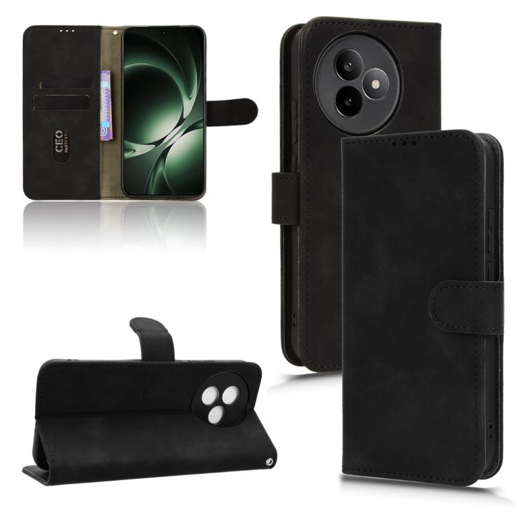 

For Redmi K80 Ultra Skin Feel Magnetic Flip Leather Phone Case(Black)