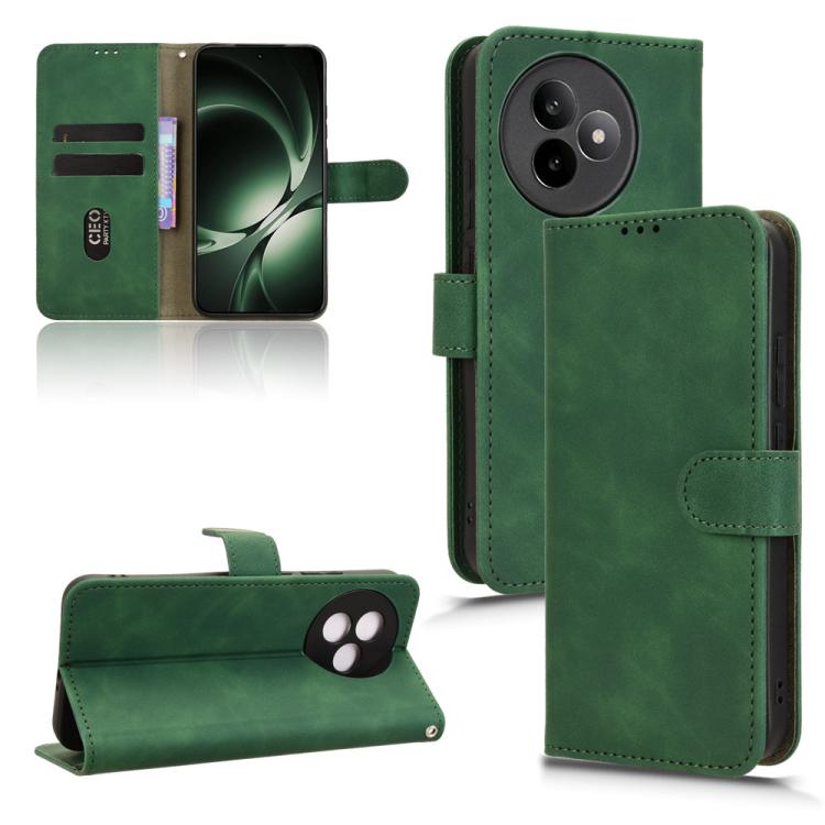 

For Redmi K80 Ultra Skin Feel Magnetic Flip Leather Phone Case(Green)