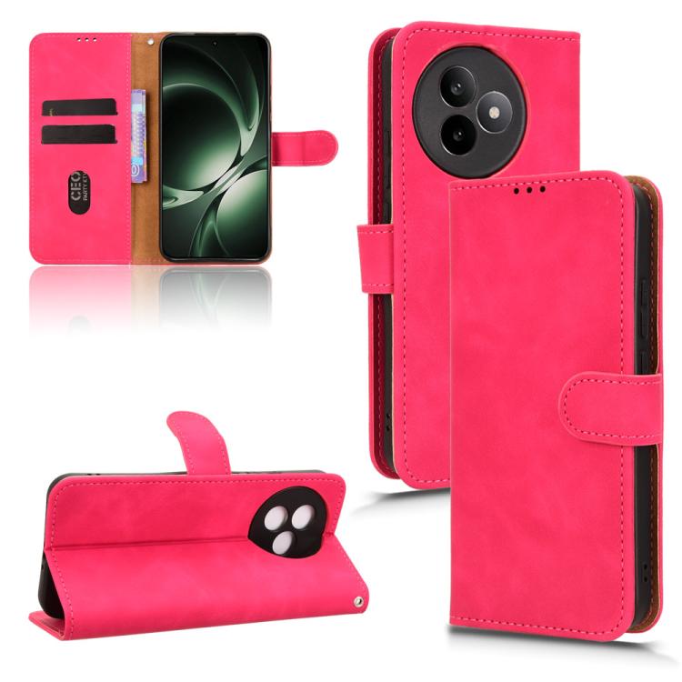 

For Redmi K80 Ultra Skin Feel Magnetic Flip Leather Phone Case(Rose Red)