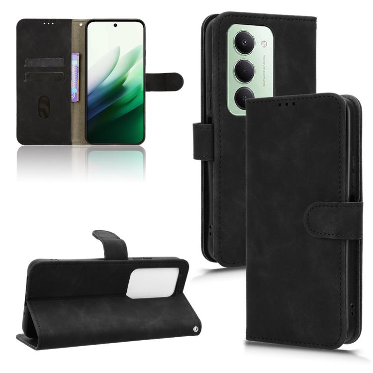 

For Redmi 15 5G / 4G EU 171mm Skin Feel Magnetic Flip Leather Phone Case(Black)