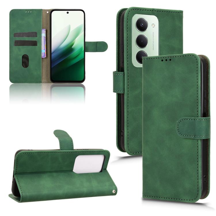 

For Redmi 15 5G / 4G EU 171mm Skin Feel Magnetic Flip Leather Phone Case(Green)