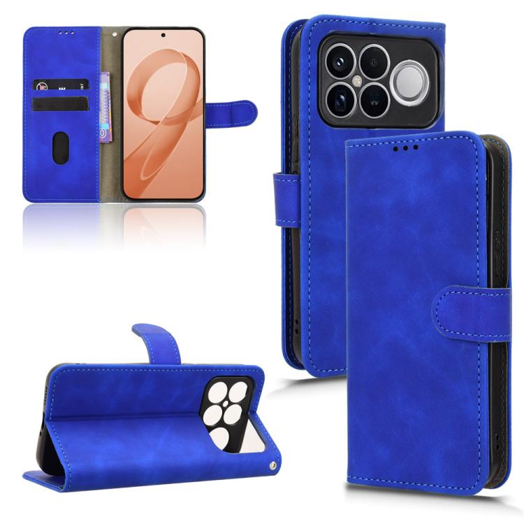 

For Redmi K90 Pro Max Skin Feel Magnetic Flip Leather Phone Case(Blue)