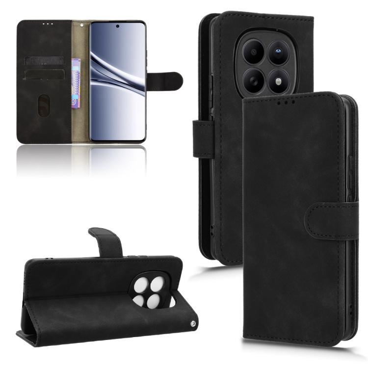 

For Redmi Note 15 Pro 4G Global 163.2mm Skin Feel Magnetic Flip Leather Phone Case(Black)