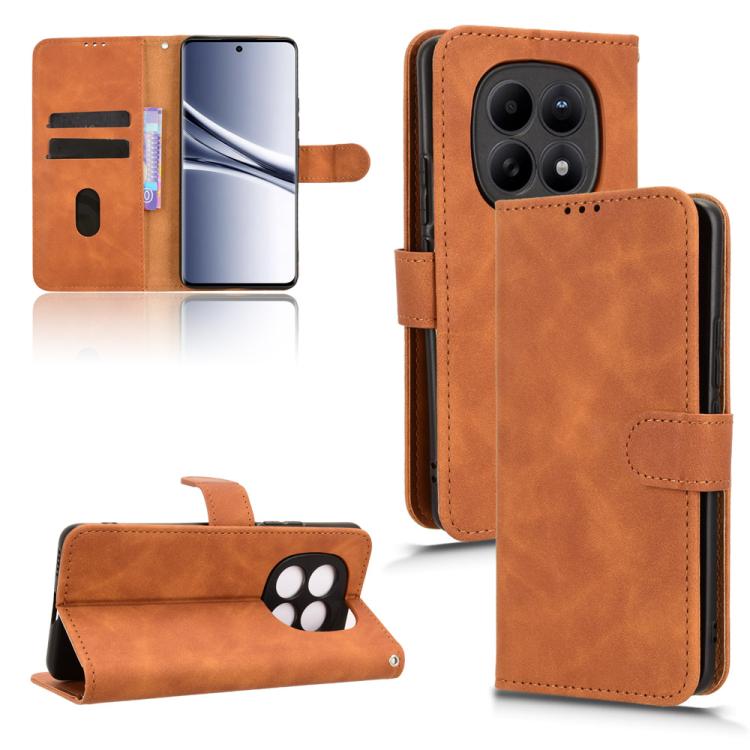 

For Redmi Note 15 Pro 4G Global 165.8mm Skin Feel Magnetic Flip Leather Phone Case(Brown)