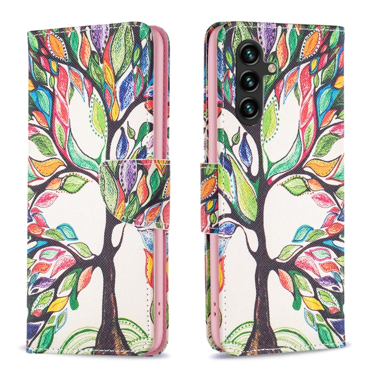 

For Samsung Galaxy A16 Colored Drawing Pattern Leather Phone Case(Tree Life)