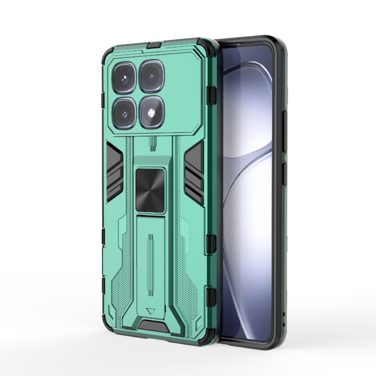 

For Redmi K70 Ultra 5G Global Supersonic PC + TPU Holder Phone Case(Green)