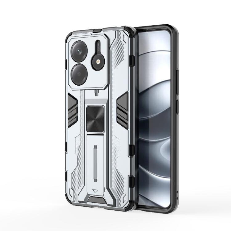 

For Redmi Note 14 5G Supersonic PC + TPU Holder Phone Case(White)