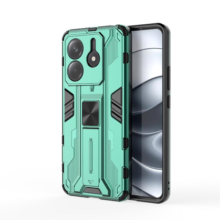 

For Redmi Note 14 5G Supersonic PC + TPU Holder Phone Case(Green)
