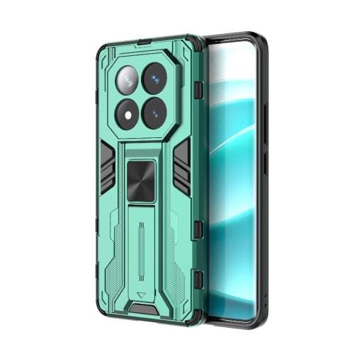 

For Redmi Note 14 Pro+ 5G Supersonic PC + TPU Holder Phone Case(Green)