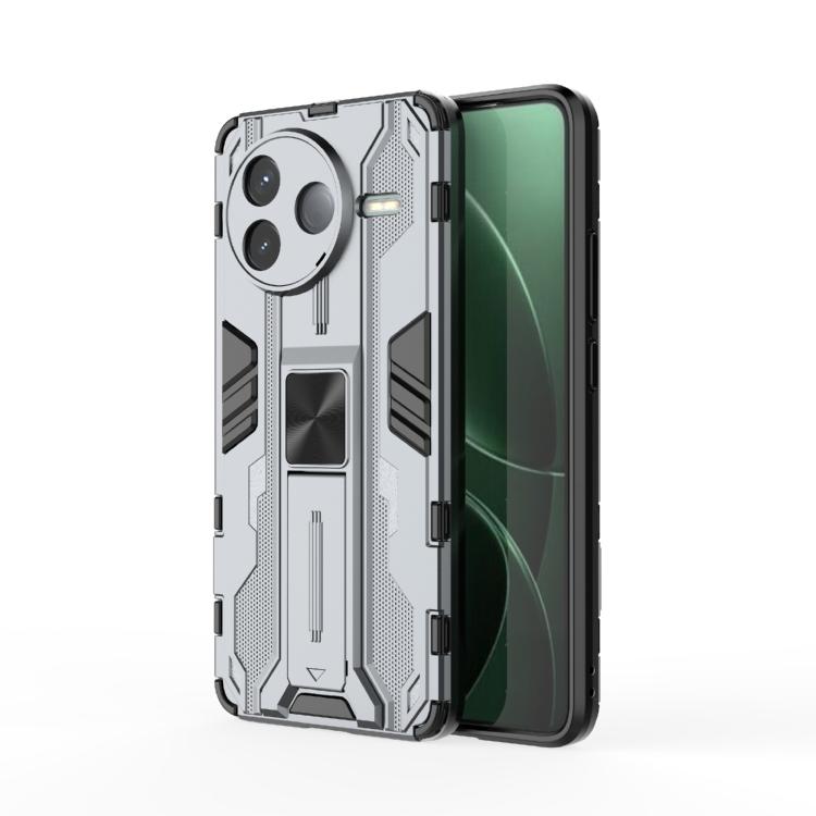 

For Redmi K80 Supersonic PC + TPU Holder Phone Case(Grey)