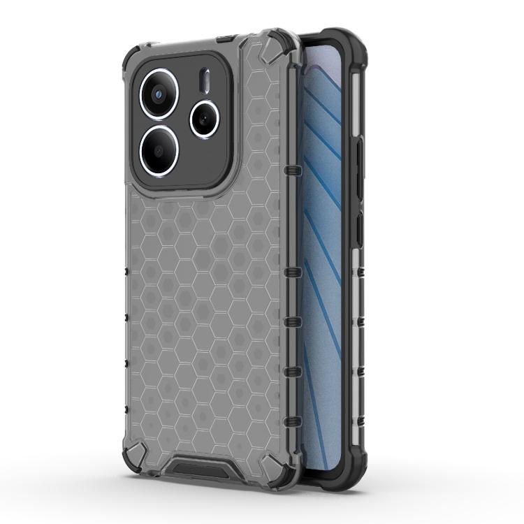 

For Redmi Note 14 5G Honeycomb Shockproof Phone Case(Black)