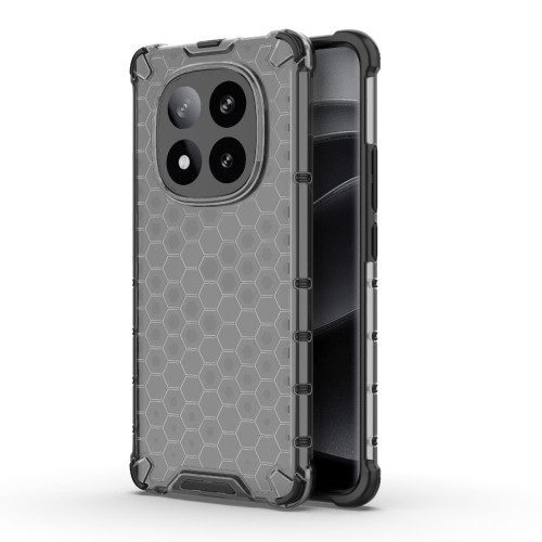 

For Redmi Note 14 Pro+ 5G Honeycomb Shockproof Phone Case(Black)