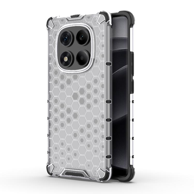 

For Redmi Note 14 Pro 4G Honeycomb Shockproof Phone Case(White)