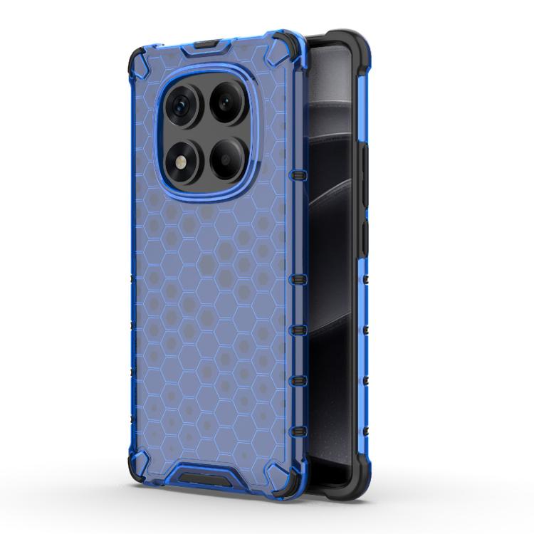 

For Redmi Note 14 Pro 4G Honeycomb Shockproof Phone Case(Blue)