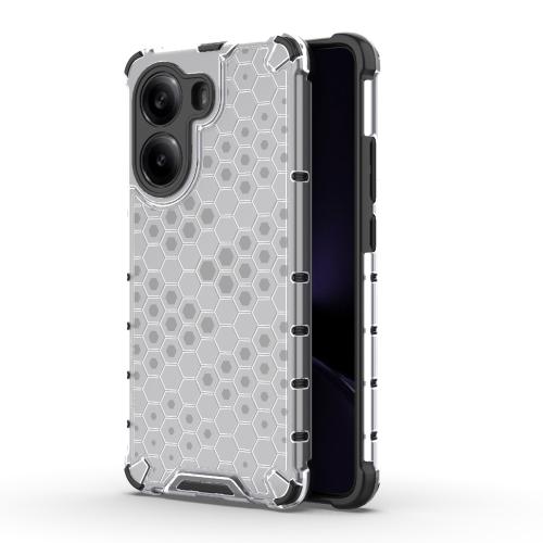 

For Redmi Turbo 4 5G Honeycomb Shockproof Phone Case(White)