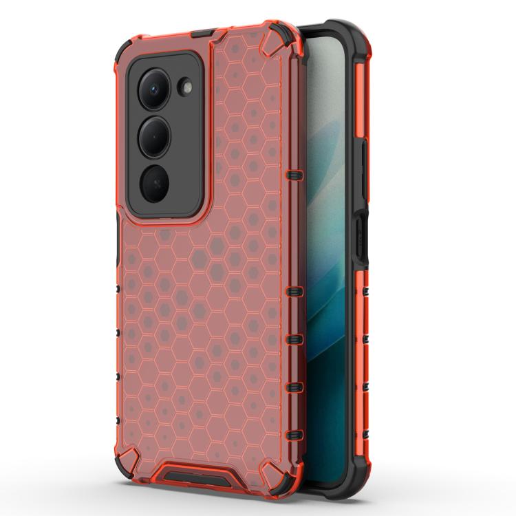 

For Redmi 15 15 5G / 4G EU 171mm Honeycomb Shockproof Phone Case(Red)