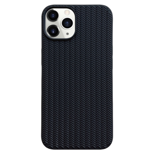 

For iPhone 11 Pro Max Weave Texture TPU Phone Case(Black)