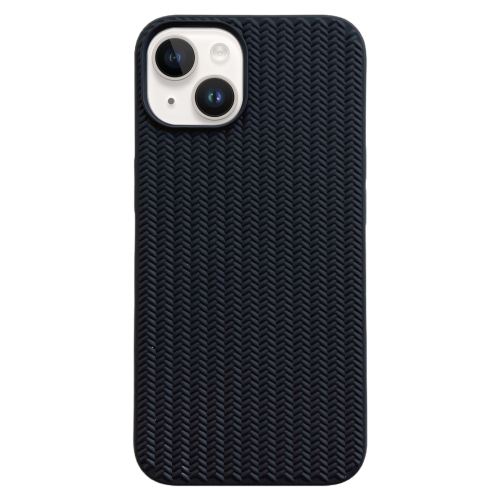 

For iPhone 14 Weave Texture TPU Phone Case(Black)