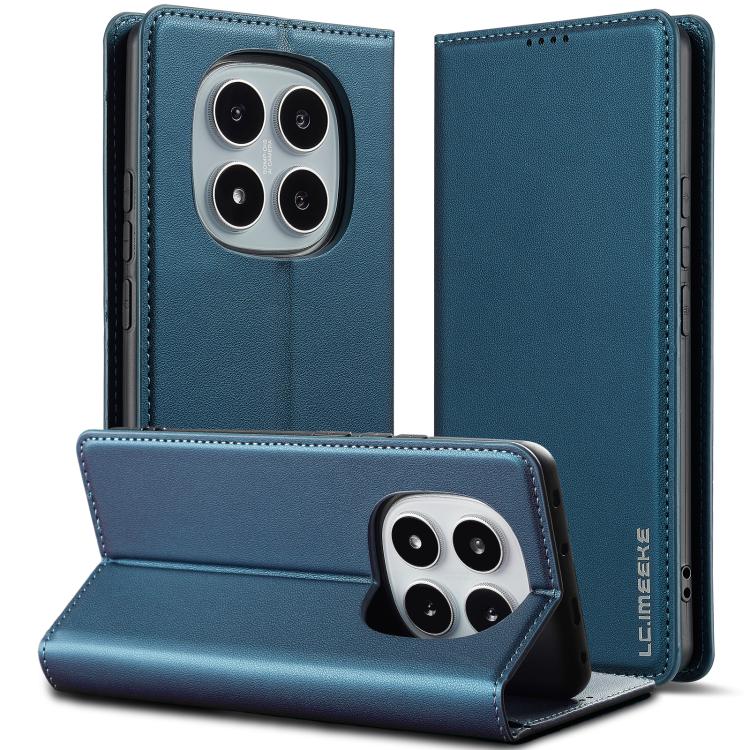 

For Redmi Note 14 Pro 4G LC.IMEEKE L1 Series Frosted Fine Texture PU Phone Case(Blue)