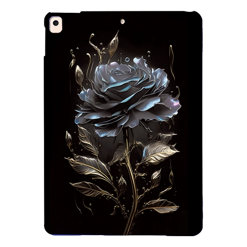 

For iPad 10.2 2021 / 2020 / 2019 Color Painting Pattern Smart Tablet TPU Case(Black Rose)