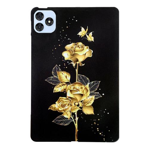 

For itel VistaTab 30 Color Painting Pattern Smart Tablet TPU Case(Golden Rose)