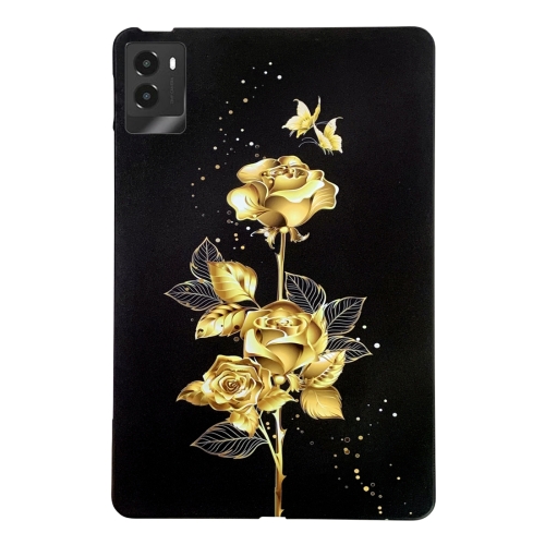 

For Lenovo Legion Y700 2025 Color Painting Pattern Smart Tablet TPU Case(Golden Rose)