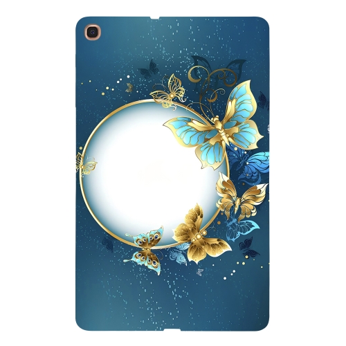 

For Samsung Galaxy Tab A 10.1 (2019) Color Painting Pattern Smart Tablet TPU Case(Butterfly Circle)